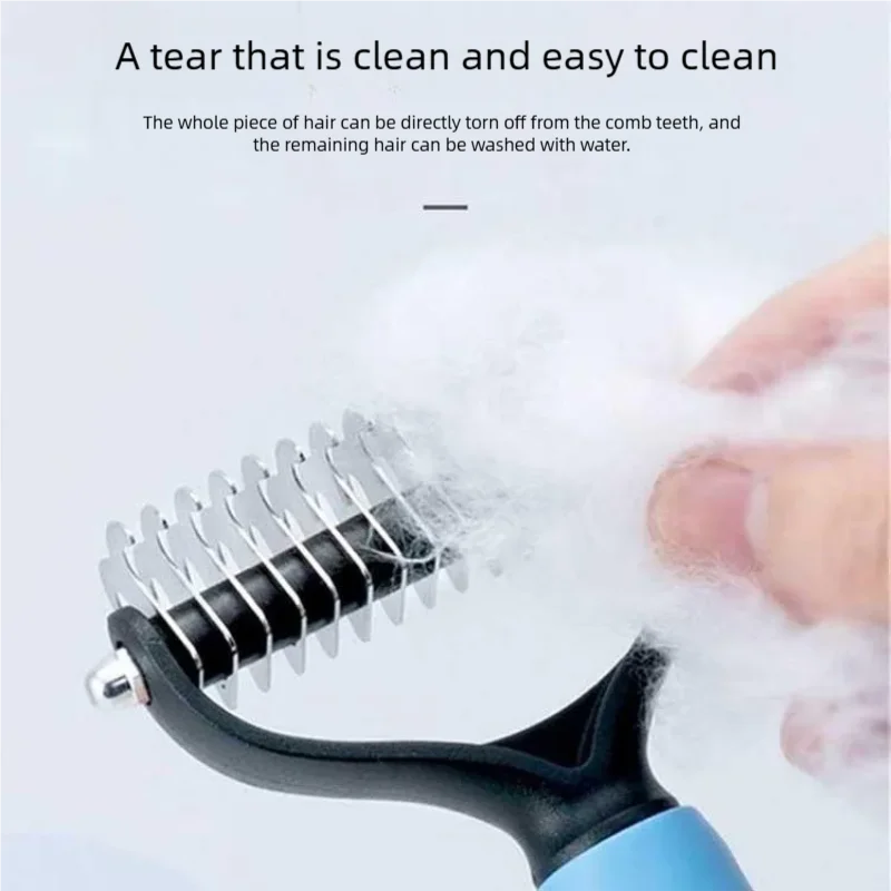 Pawlio™ Double-Sided Pet Deshedding Brush & Dematting Comb | Professional Grooming Tool - Pawlio 🐾