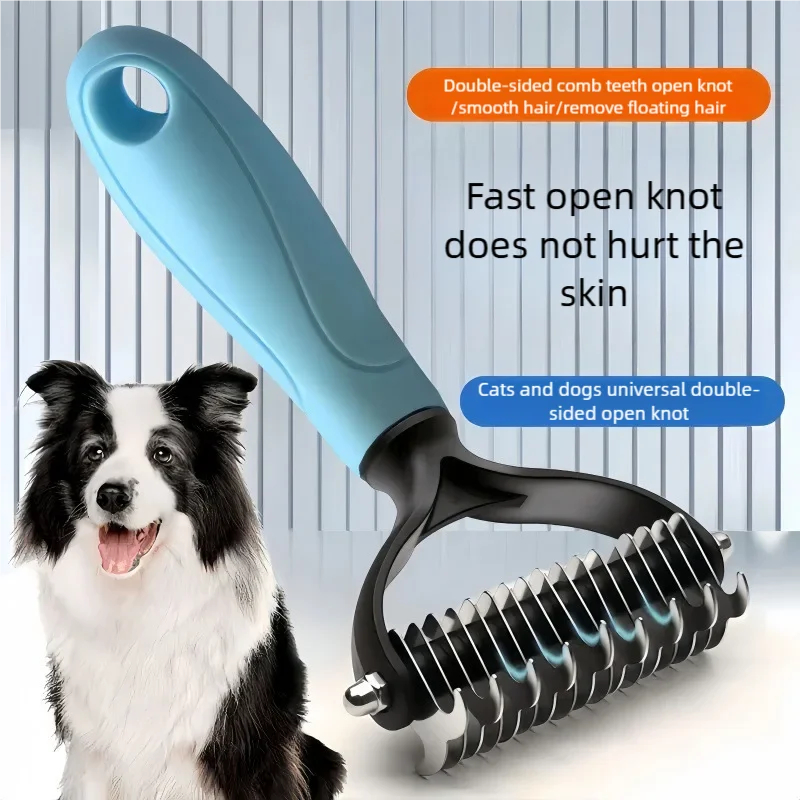 Pawlio™ Double-Sided Pet Deshedding Brush & Dematting Comb | Professional Grooming Tool - Pawlio 🐾